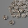 Ficha de fecho de miçanga, diâmetro 8×3mm+- furo Ø 1,7mm+- embalagem 34 peças+- 20 gramas