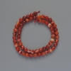 Sementes de ágata laranja pedra natural facetada de 6mm diâmetro, comprimento 35cm ± em cordão