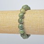 Pulseira de Jadeíte (press.) bolas lisas, diâmetro 10,5 mm + -, comprimento 18 cm + - (elástico)