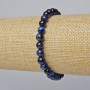  Bracelet Azulado de Olho de Gato natural, bola lisa de 6,5mm de diâmetro+, comprimento 18cm+- (elástico)