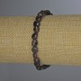 Garnet faceted-bead bracelet, 7x6 mm diameter, 18 cm length, stretch