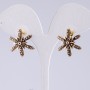 Earrings in 'Drip Silver', 2 cm diameter