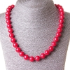 Colar vermelho Coral (prensado) esfera 10mm, comprimento 45cm