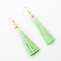 Brincos Borlas verde-claro, comprimento 8 cm cor do metal "ouro"