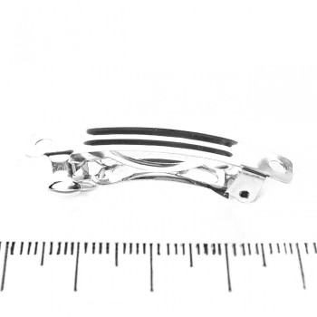 Price per pack / 10 pcs. 40mm Metal base for hair clip