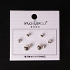 ( 5 mm ) Brincos sacos de dinheiro bolinhas strass Silver