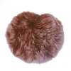 Porta-chaves pompom em elástico pelo natural 5 cm castanho