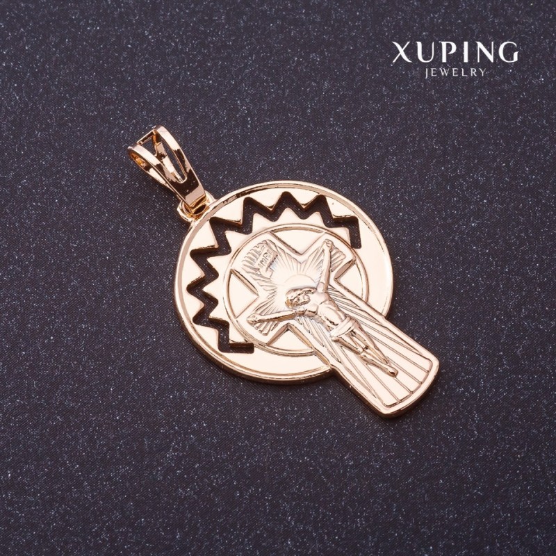 Pingente Xuping Cruz cor "dourada" 37x20 mm