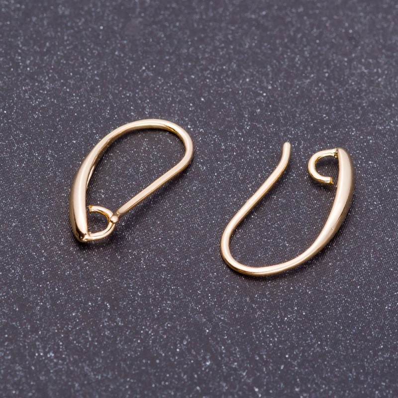 Ganchos para brincos, comprimento 18mm cor "ouro claro"