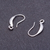 Ganchos para brincos L 20mm cor "prata"