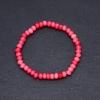 Pulseira "Turmalina" (sintética) rosa-escuro, diâmetro 6x4mm em elástico