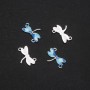 Ferragem Conector Libélula esmalte azul-claro 22x16mm emb. 4un