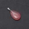 Colar Gota pedra natural Turmalina watermelon 16x25x35mm