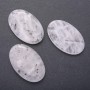 Pingente de pedra natural Quartzo "rutilado" oval 55x35mm(+-)