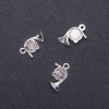 Pendant hardware 'French Horn Tube', 16 mm diameter, 12 mm length, 1.8 mm diameter, packaging 20 g, 26 pcs. (+ -)