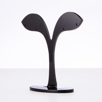 Suporte para bijuterias plástico preto, altura 8 cm, largura 8 cm