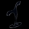Suporte para brincos, plástico transparente, altura 140mm