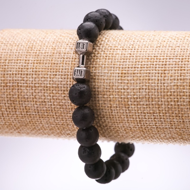Pulseira Lava Haltere, diâmetro 10mm, comprimento 18cm com elástico