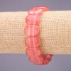 Watermelon Tourmaline Bracelet, 18×14 mm links, 18 cm length on elastic