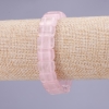 Pulseira Quartzo rosa elo 10x14(+-)mm elástica