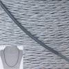 Preço por emb. /10 un. Cordão cinzento de borracha com fecho, diâmetro 3mm +-, comprimento 60-65cm +