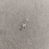Pingente com cristal, diâmetro 8x17mm