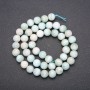 Contas de pedra natural Larimar esfera lisa, diâmetro 8 (+ -) mm, comprimento 38cm