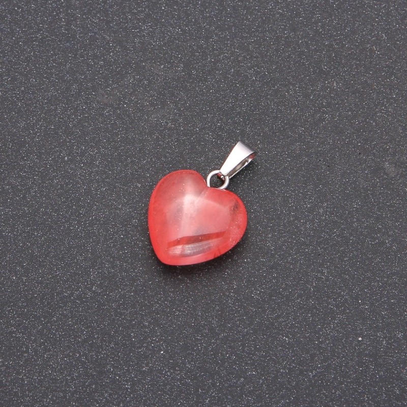 Pingente Coração Turmalina 14x14x23 (+-) mm