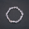 Pulseira de pedra natural Quartzo da Montanha em elástico, facetado, diâmetro 9x11(+-)mm, circunferência 18cm