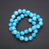 Nácaras Larimar sintético Acrílico bola lisa fio, diâmetro 10mm, comprimento 38cm (+ -)