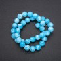 Nácaras Larimar sintético Acrílico bola lisa fio, diâmetro 10mm, comprimento 38cm (+ -)