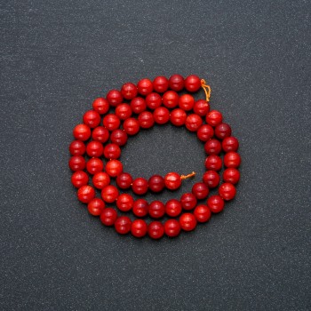 Conjunto de contas Pedra de Jasper Vermelha (unic</s>), diâmetro 6mm, comprimento 38cm +
