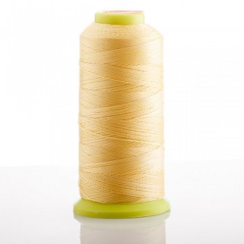 Bobbin thread in vivid yellow, 0.9 mm diameter, nylon for crafts, 300 m