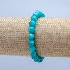 Pulseira elástica de pedra natural Aquamarine (pontos lisos) diâmetro 8mm +