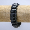 Pulseira em elástico com pedra natural Aventurina fio liso 20x12mm+