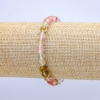 Pulseira elástica de pedra natural Calcedônia assortida, bolinha, diâmetro 6(±), comprimento 18 cm+