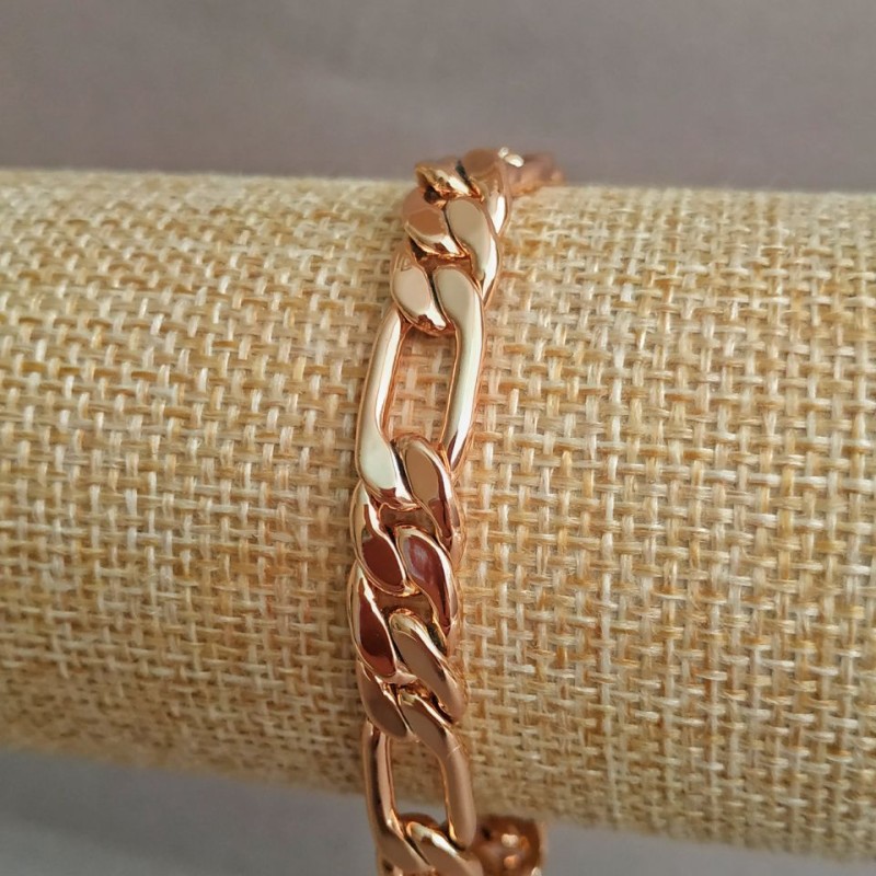 Pulseira Xuping Banho de Ouro 18K, comprimento 19cm, espessura 8mm+