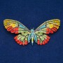 Broche Borboleta dourada com strass multicoloridos 81x37mm +