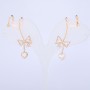 Caf Xuping com ouro 18K e strass brancos, comprimento 40 mm +