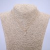Colar Xuping com Ouro 18K e pingente com strass brancos, espessura 1,5 mm + -, comprimento 40-45 cm +