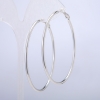 Brincos Xuping argolas com ródio, espessura 2,1 mm + -, diâmetro 51 mm +