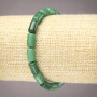 Pulseira elástica de pedra natural Crisoprase, cilindro liso, diâmetro 10x6mm