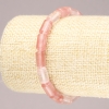 Pulseira elástica em pedra natural Calcedônia lisa em cilindro, diâmetro 10×6mm+