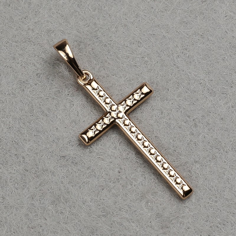 Colar Xuping com Ouro 18K Cruz 36x16mm +
