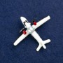  Broche Avião dourado com esmalte e miçanga 50x40mm +
