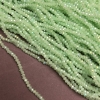 Nóminas Cristal tcheco verde chá sólido facetado rondel de 3x2,5 mm em fio + -, comprimento 36 cm +