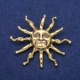 Broche Pingente Sol dourado metal
