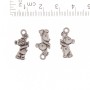 Pendente Ursinho com florzinha 19x10mm emb. 20 gramas +-21 pçs