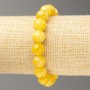 Pulseira elástica Citrino (falsificação acrílica) bolinha lisa, diâmetro 10mm +-, comprimento 18cm+