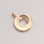 Colar Xuping Ouro 18K com cristais brancos, diâmetro 20mm+